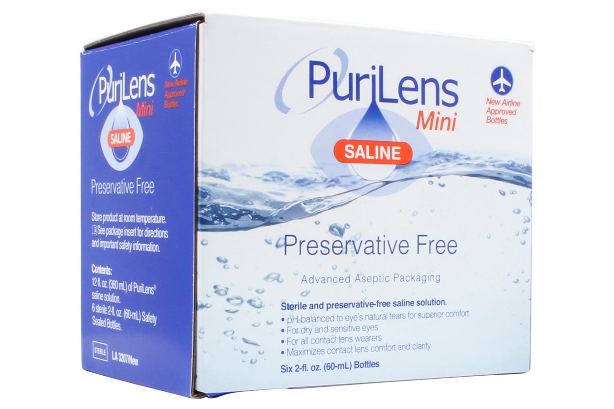 Purilens Mini Saline 6-Pack SolutionsCleaners