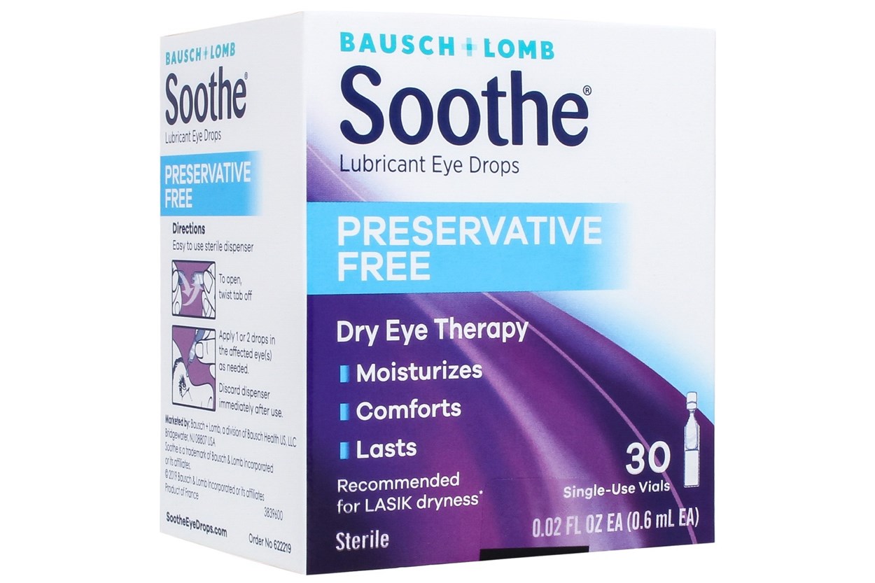 Bausch and Lomb Soothe Lubricant Eye Drops (30 ct.) DryRedEyeTreatments