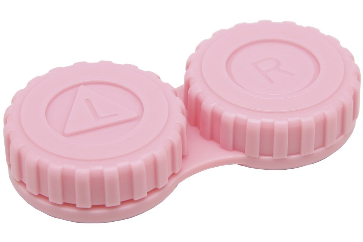 General Screw-Top Contact Lens Case Cases - Pink
