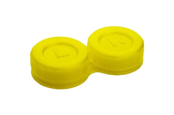 General Boilable Screw-Top Contact Lens Case Cases - Yellow
