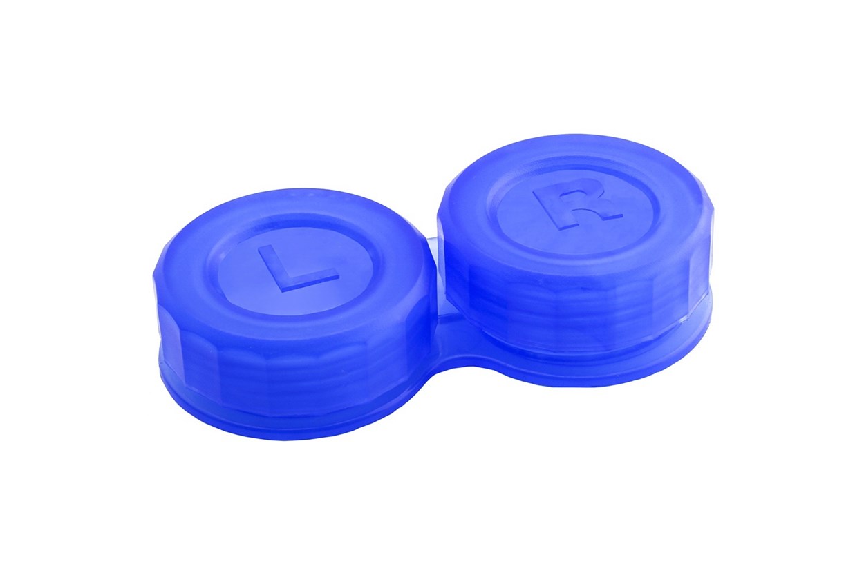General Boilable Screw-Top Contact Lens Case Cases - Blue